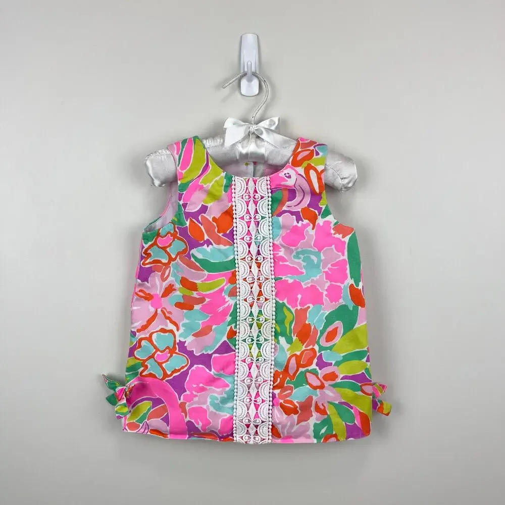Lilly Pulitzer Girls Infant Shift Dress Multi Lulu 12-18 Months